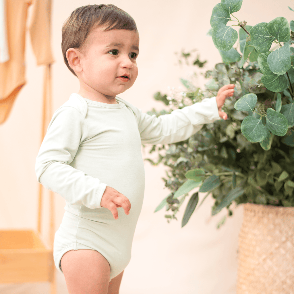 Soft Sage Baby Long Sleeve Bodysuit