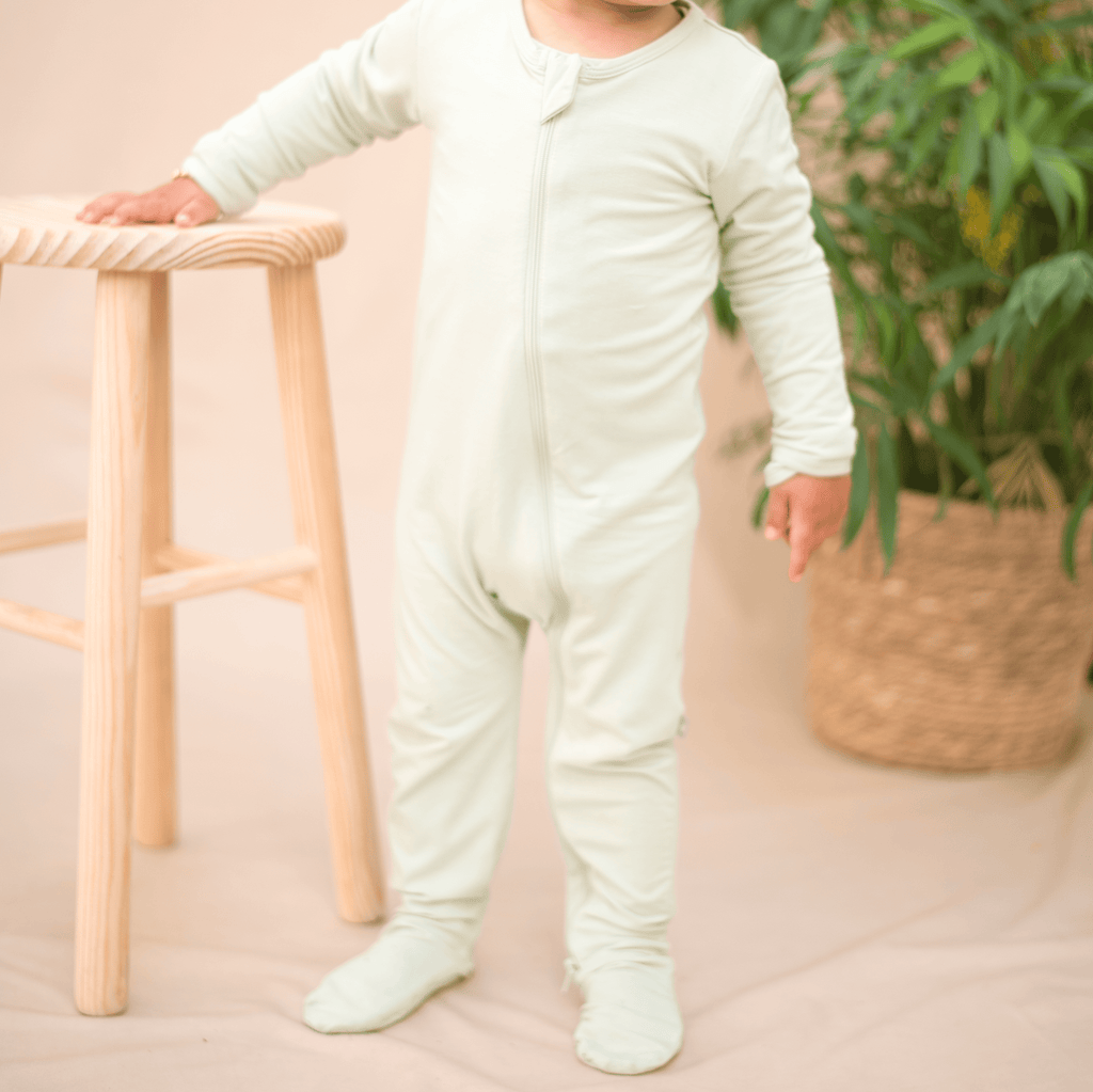 Sage Baby Zip Sleepsuit