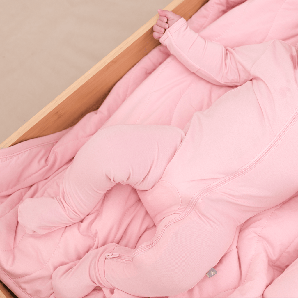 Pink Blush Zip Baby Sleepsuit