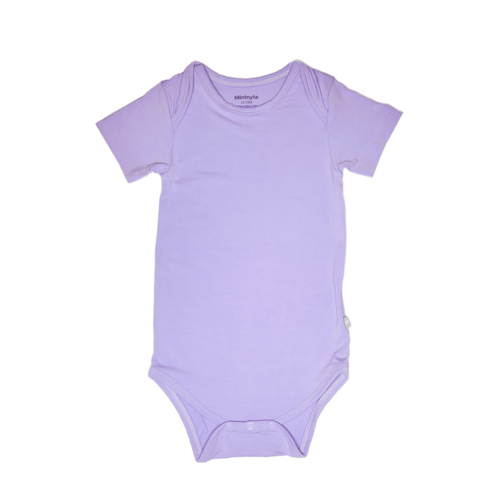 lavender short sleeve bodysuit