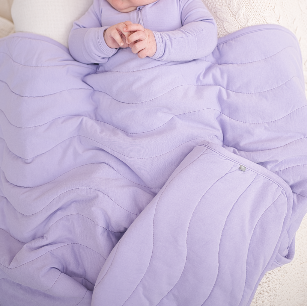 Hypoallergenic Lavender baby blanket made from Bamboo Lyocell